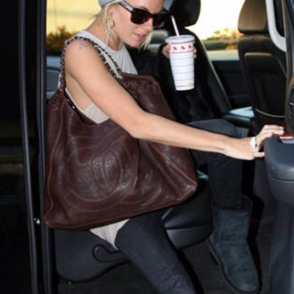 CHANEL Handbags - Chanel Large CC Hobo Bag Black and Gold Chain